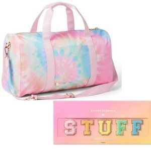 NWT Stoney Clover Lane x Target Rainbow Tie-Dye Duffle Bag + STUFF Patch